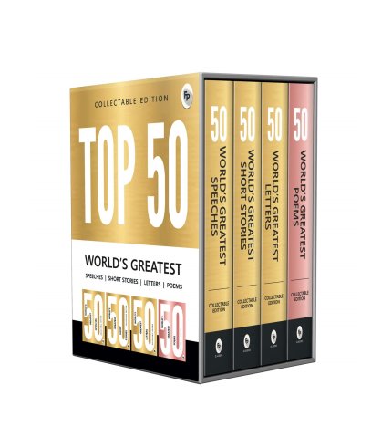 Top 50 World’s Greatest Short Stories, Speeches, Letters & Poems, COLLECTABLE EDITION (Box Set of 4 Books)