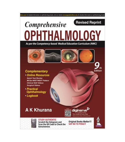 Comprehensive Ophthalmology With Ophthalmology Logbook Plus Practical Ophthalmology by AK Khurana, 9e/2023