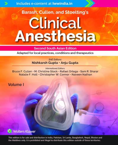 Barash, Cullen and Stoelting's Clinical Anesthesia: 2-Vol Set, 2nd South Asian Edition (HB)