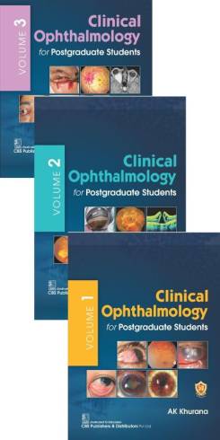 Clinical Ophthalmology for Postgraduate Students, 3 Volumes Set by AK Khurana (HB)