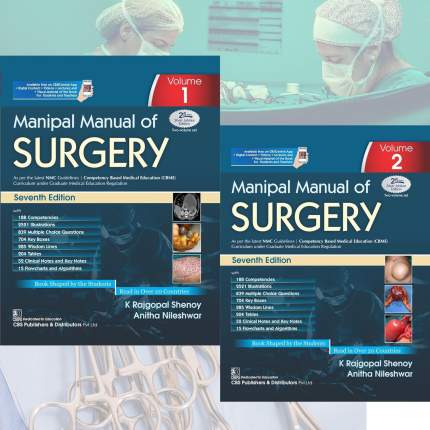 Manipal Manual Of Surgery Rajgopal Shenoy, 7e: 2 Vol Set by Rajgopal Shenoy (PB)